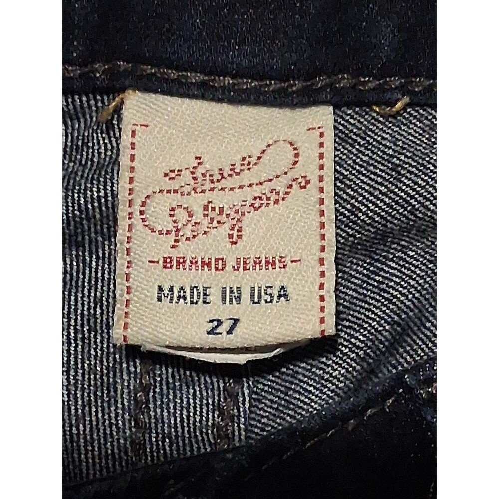 True Religion Jeans Farrah Flare Cut Stretchy Womens Size 27x32 Black - Picture 2 of 6